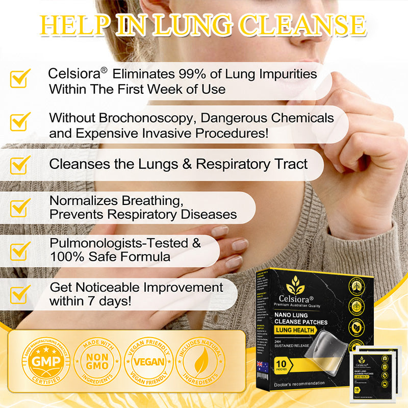 💖🔥Celsiora® Nano Lung Cleanse Patches (stubborn mucus, COPD, chest tightness, shortness of breath, persistent cough, pneumonia)