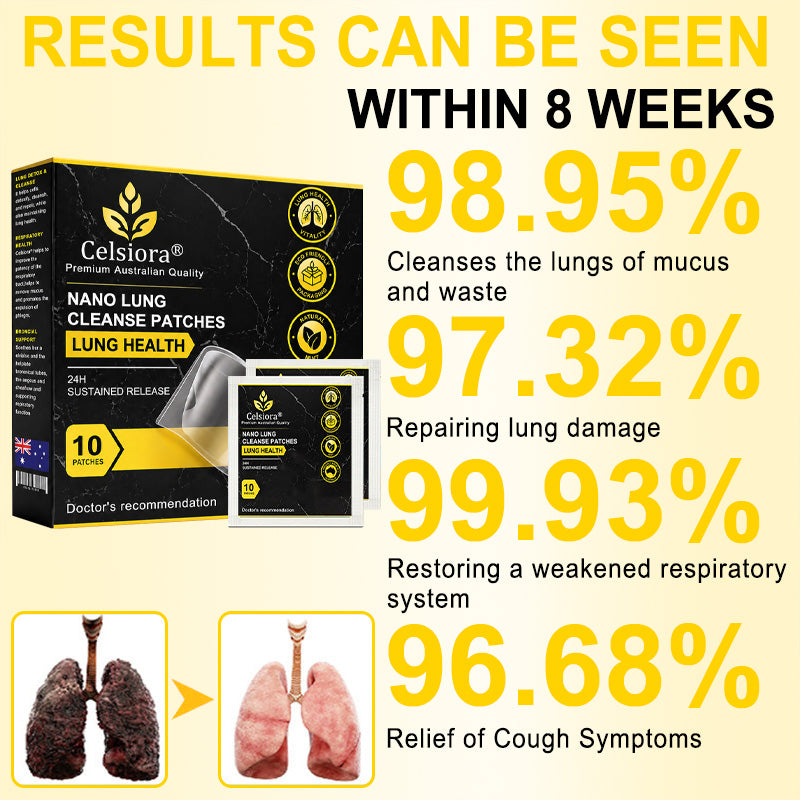 💖🔥Celsiora® Nano Lung Cleanse Patches (stubborn mucus, COPD, chest tightness, shortness of breath, persistent cough, pneumonia)