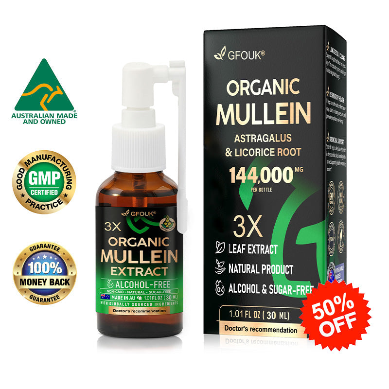 💖✨GFOUK®3X Concentrated Mullein Lung Cleanse Spray —Difficulty coughing up phlegm, shortness of breath, excessive mucus, bronchitis, and lung infections