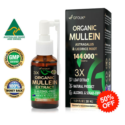 💖✨GFOUK®3X Concentrated Mullein Lung Cleanse Spray —Difficulty coughing up phlegm, shortness of breath, excessive mucus, bronchitis, and lung infections